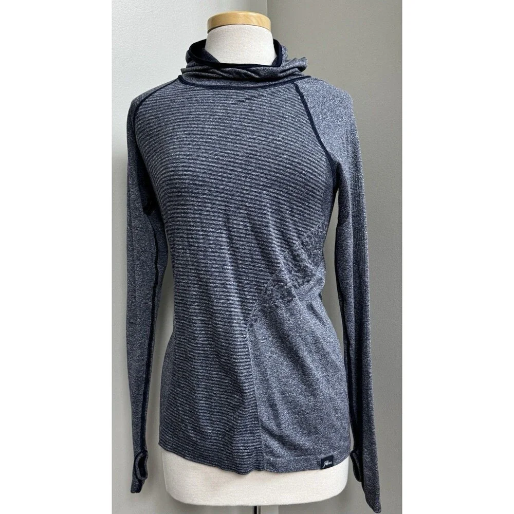 New Balance x J Crew Seamless Thumbhole Hoodie Navy - Size Medium